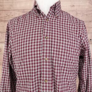 Brooks Brothers Shirt Mens Medium Flannel Button Down Regent Check Plaid Casual